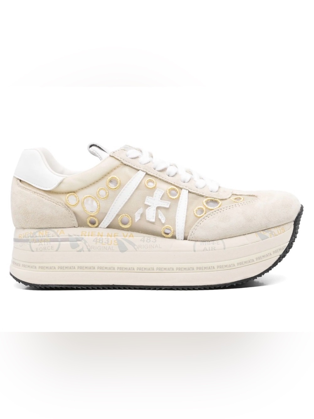 Premiata Beth Chunky Platform Sneakers – Light Beige / Cream (Size 7) NEW